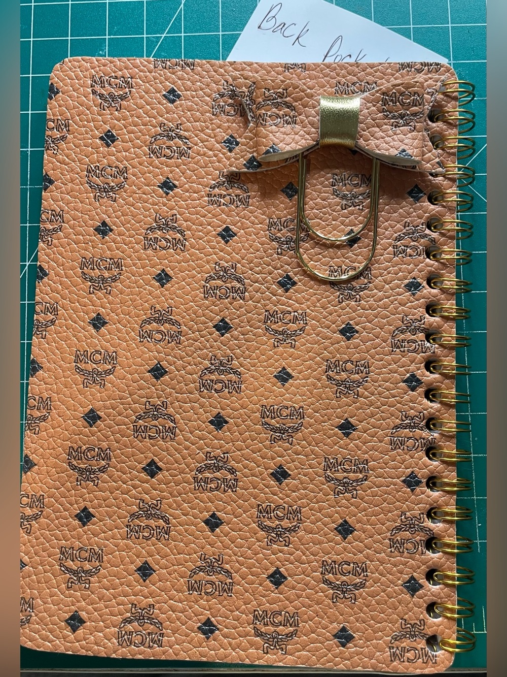 Orange/Brown Handmade 5X7 Notebook (gold pen not included)) - Picture 9 of 9